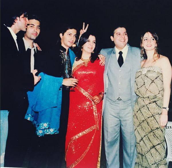 फराह खान, हृतिक रोशन, सुझेन, साजिद, करण जोहर (INSTAGRAM/ FARAHKHANKUNDER) 