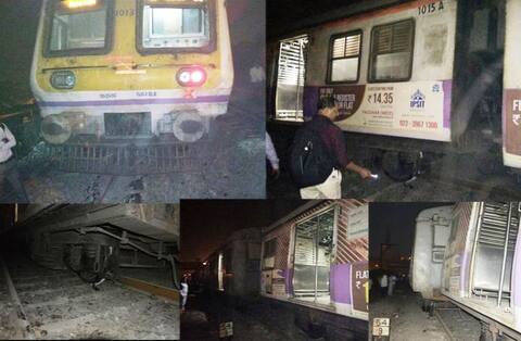 लोकल घसरली, मध्य रेल्वेची वाहतूक ठप्प लोकल घसरली, मध्य रेल्वेची वाहतूक ठप्प