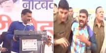हरियाणात केजरीवालांना तरुणाने बूट फेकून मारला!