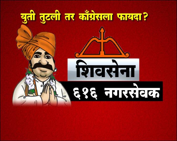 तर शिवसेना 616 नगरसेवकांसह चौथ्या स्थानावर आहे.