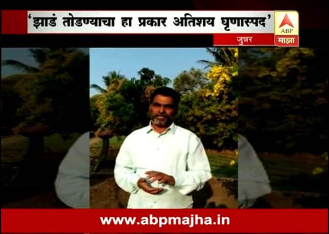 सयाजी शिंदेंच्या झाडांवर कुऱ्हाड चालवणारा विकृत सापडला! Aappa Madane Arrested For Cutting Trees Planted By Sayaji Shinde सयाजी शिंदेंच्या झाडांवर कुऱ्हाड चालवणारा विकृत सापडला!