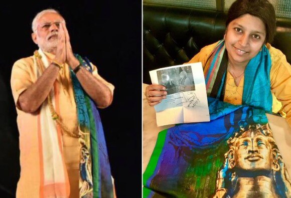 Woman Asked For Narendra Modis Stole She Gets Gift Within Hours ट्विटरवरुन मोदींकडे स्टोलची मागणी, काही तासात पार्सल घरी