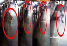 ट्रेन पकडण्याच्या नादात पाय घसरला, तरुण थोडक्यात बचावला!