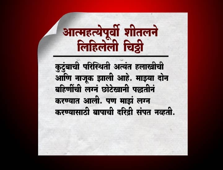 Farmers Girl Commit Suicide Due To Poor Economic Condition Latest Updates कर्जबाजारीपणाला कंटाळून शेतकऱ्याच्या मुलीची आत्महत्या