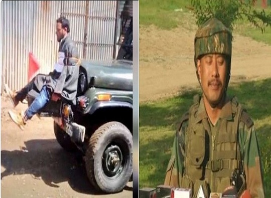 Major Litul Gogoi Who Tied Kashmiri Civilian To Jeep Rewarded Latest News जीपवर काश्मिरी तरुणाला बांधणाऱ्या मेजर गोगोईंचा सत्कार