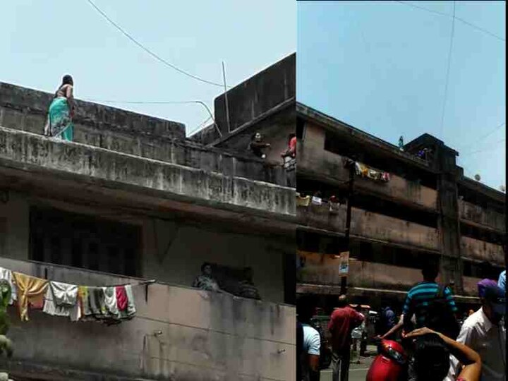 Wife Tries To Jump From The Terrace In Dombavali Latest Updates भांडखोर नवऱ्याला वठणीवर आणण्यासाठी पत्नीचा फिल्मी स्टाईल उडीचा प्रयत्न