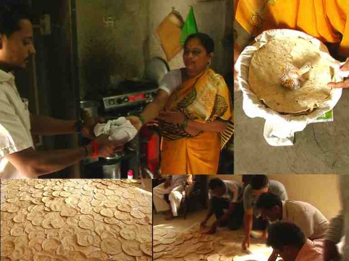 Villagers From Sangli Helping Mla Raju Shetty By Giving Bhakari Latest Updates शेट्टींच्या आत्मक्लेश पदयात्रेला सांगलीच्या गावागावातून खर्डा-भाकरीची शिदोरी