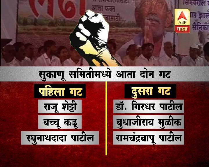 सुकाणू समितीची आज मुंबईमध्ये महत्त्वाची बैठक होणार आहे. मात्र बैठकीआधीच सुकाणू समितीमध्ये उभी फूट पडली आहे