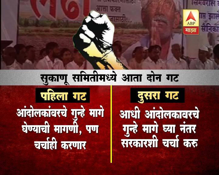 आंदोलक शेतकऱ्यांवरील गुन्हे मागे घेतल्याशिवाय सरकारशी चर्चा होऊच शकत नाही अशी भूमिका दुसऱ्या गटानं घेतली आहे.