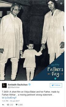 फादर्स डे निमित्त बॉलिवूड सेलिब्रेटींचे अनोखे ट्वीट्स