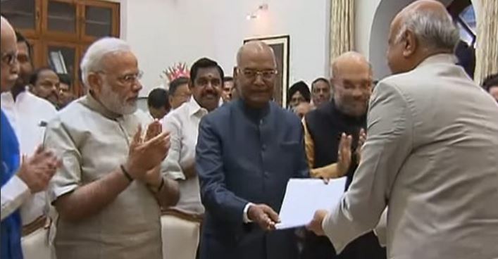 रामनाथ कोविंद यांचा राष्ट्रपती निवडणुकीसाठी अर्ज दाखल