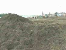 माझा इफेक्ट : चंद्रभागेच्या पात्रातील खड्डे बुजवण्यास सुरुवात