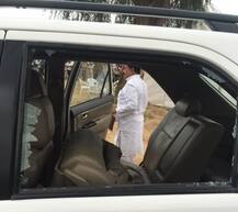 गुजरातमध्ये राहुल गांधींच्या गाडीवर दगडफेक