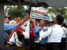 VIDEO : वसईत भर चौकात ट्रॅफिक पोलिसाला मारहाण