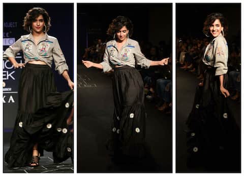 Lakmé Fashion Week day 1: दंगल गर्ल सान्या पहिल्यांदाच रॅम्पवर Lakmé Fashion Week day 1: दंगल गर्ल सान्या पहिल्यांदाच रॅम्पवर