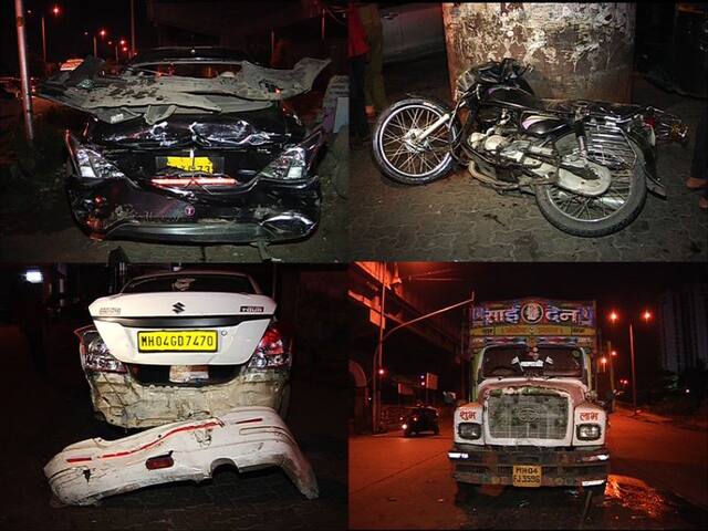 मुंबईत ट्रकची पाच कारसह बाईकला धडक, दुचाकीस्वाराचा मृत्यू