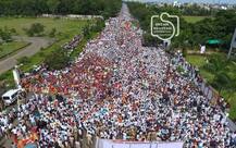 स्वतंत्र धर्माच्या मागणीसाठी लातुरात लिंगायत समाजाचा भव्य मोर्चा