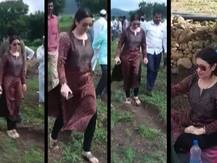 नगरच्या शेतात अंजली तेंडुलकरांचा फेरफटका, शेतकऱ्याच्या घरी जेवण