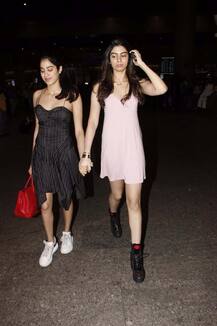 श्रीदेवीच्या मुली एअरपोर्टवर कॅमेऱ्यात कैद 