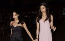 श्रीदेवीच्या मुली एअरपोर्टवर कॅमेऱ्यात कैद 