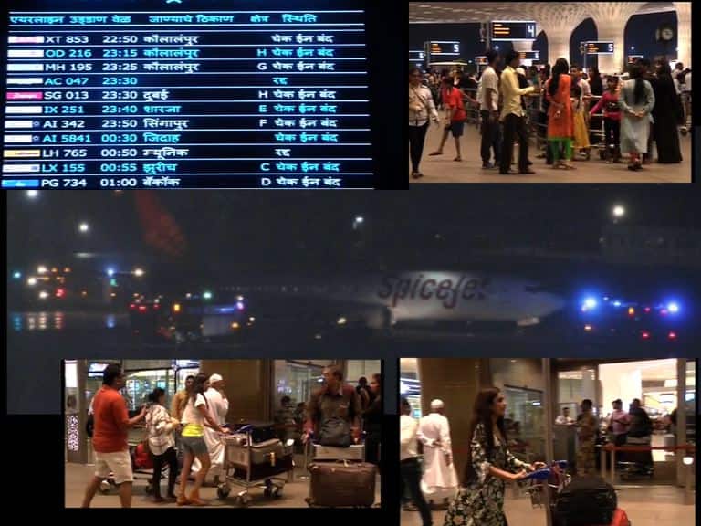 Disrupt Air Services In Mumbai Due To Heavy Rains Latest Update मुंबईतील तुफान पावसाचा हवाई सेवेलाही फटका, अनेक उड्डाणं रद्द