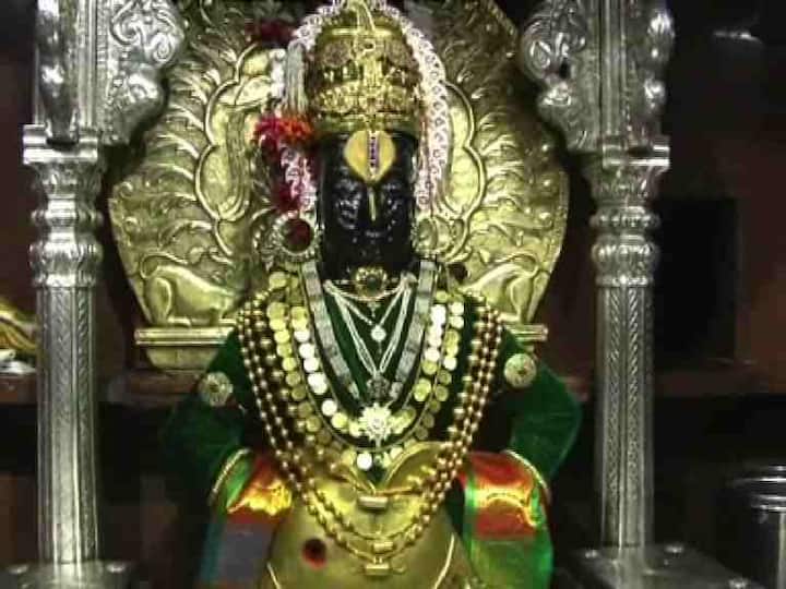विठुरायाच्या मस्तकी सोन्याचा हिरेजडित मुकुट, गळ्यात हिरे मोत्यांच्या माळा अशा आकर्षक पोशाखात विठुरायाचे साजरे रूप अतिशय उठून दिसत आहे.
