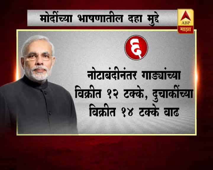 जीएसटीबाबत बोलताना मोदींनी स्पष्ट केलं की, ‘GSTच्या काही नियमाचा व्यापाऱ्यांना फटका बसत आहे. पण लवकरच या नियमांमध्ये बदल केले जातील.’