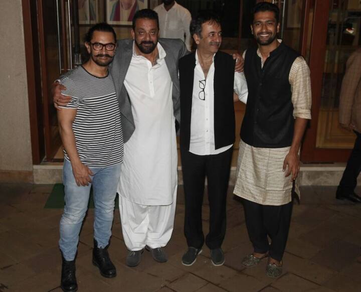 संजूबाबाचं निमंत्रण स्वीकारत अभिनेता आमीर खानही या पार्टीला उपस्थित होता. (PHOTO:मानव मंगलानी)