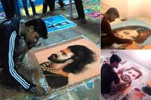 हुबेहूब रांगोळी काढणारा रायगडमधील अवलिया !