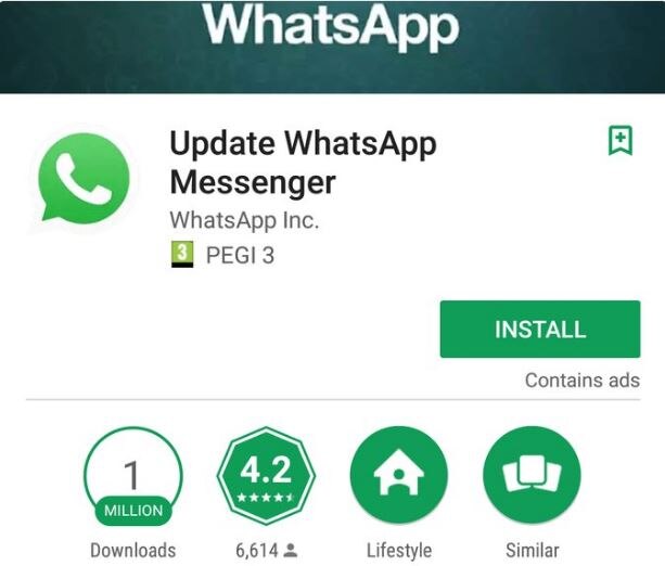 fake whatsapp downloaded by 10 lakh users बनावट व्हॉट्सअॅप 10 लाख युझर्सकडून डाऊनलोड