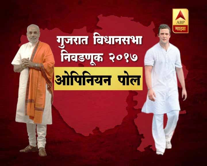 Gujarat Vidhansabha Nivadnuk 2017 Opinion Poll Live Updates ओपिनियन पोल : गुजरातमध्ये 'काँटे की टक्कर'