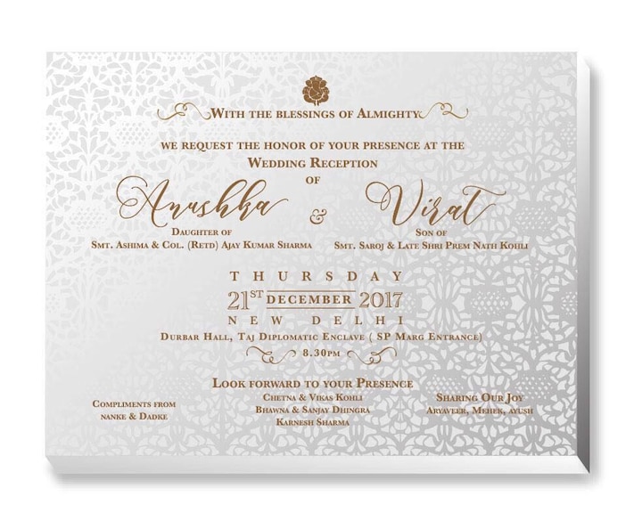 virat anushka marriage reception in Mumbai and Delhi दिल्लीत 21, तर मुंबईत 26 तारखेला 'विरानुष्का'च्या लग्नाचं रिसेप्शन