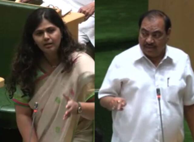 एकनाथ खडसेंनी विधानसभेत पंकजा मुंडेंना झापलं!
