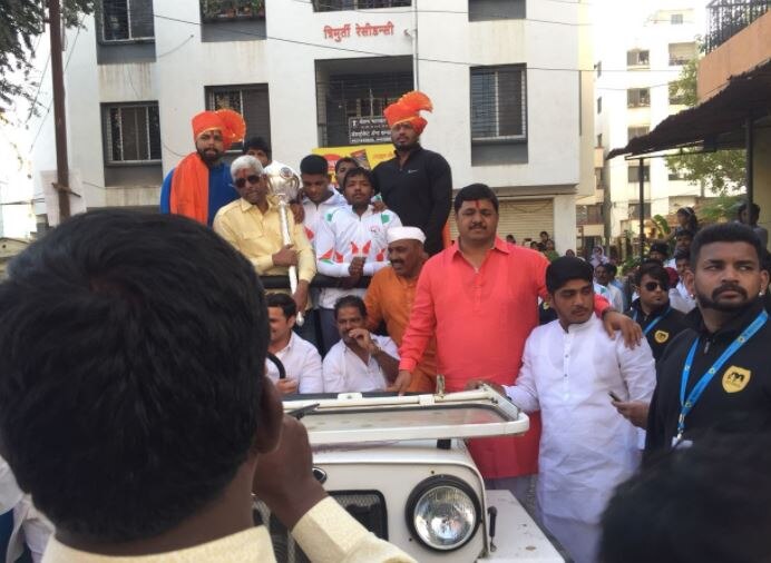 या कुस्ती स्पर्धेच्या निमित्ताने आज मिरवणूक काढण्यात आली. 