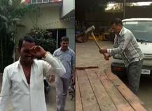 अधिकाऱ्यांकडे याचना करणाऱ्या फेरीवाल्याचं व्हायरल सत्य