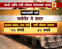 साधारण लोकल आणि एसी लोकल दरांमधील फरक