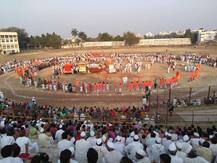 माऊलींच्या रिंगण सोहळ्यात मानाच्या अश्वाचं दर्शन