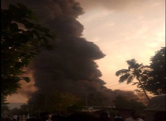 Raigad : Chemical company in Roha MIDC catches fire after boiler blast latest update रोहा एमआयडीसीतील केमिकल कंपनीतील आग आटोक्यात