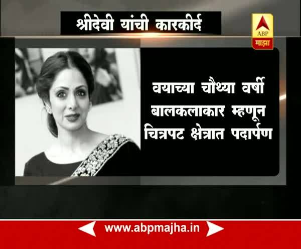 अभिनय आणि नृत्यानं लाखो चाहत्यांच्या मनावर अधिराज्य गाजवणाऱ्या प्रसिद्ध अभिनेत्री श्रीदेवी यांचं यूएईमध्ये निधन झालं. 