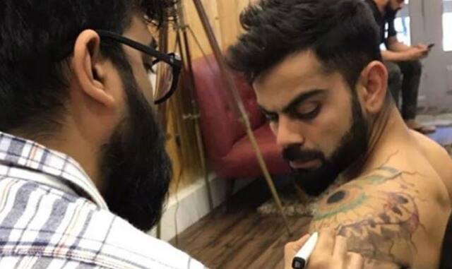 कोहलीच्या अंगावर नववा टॅटू, नव्या टॅटूचा अर्थ काय?