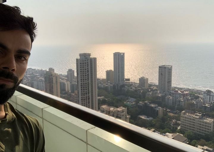 Virat Kohli shares first glimpse of his new sea-facing home in Mumbai विराट कोहलीच्या नव्या घरातून अशी दिसते मुंबई!