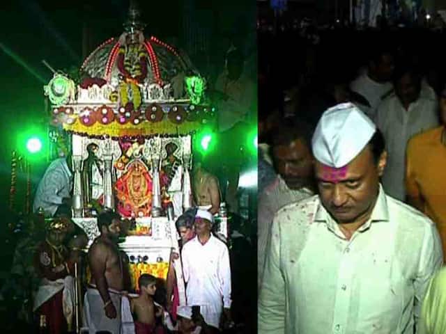 कोल्हापुरात रथोत्सव, अंबाबाईचा रथ, पवार, मुंडे, तटकरेंनी ओढला!