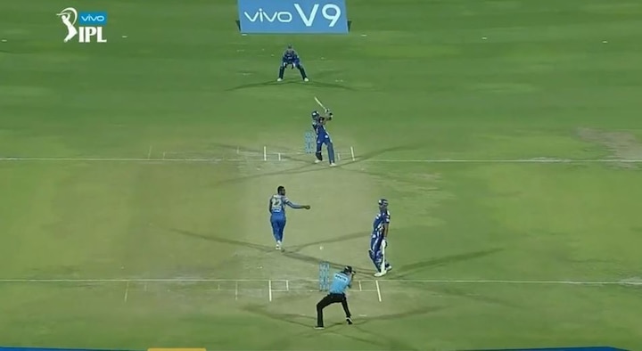 umpire saved from hardik pandyas rocket shot latest update  VIDEO : हार्दिक पांड्याचा तुफानी फटका, पंच थोडक्यात बचावले!