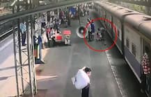 CCTV : महालक्ष्मी रेल्वे स्टेशनवर चिमुरडी थोडक्यात बचावली!