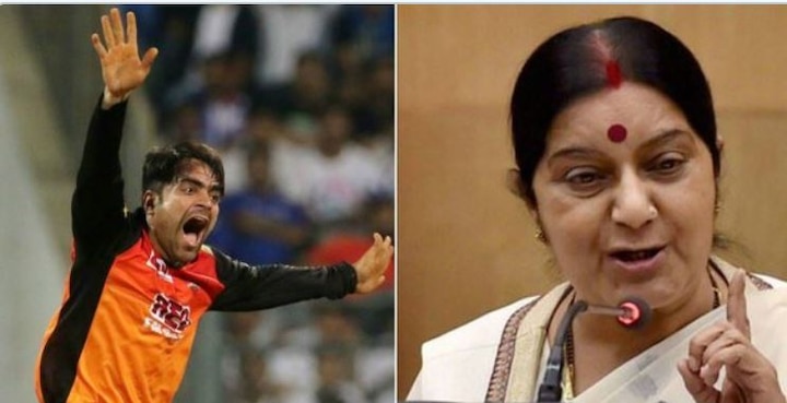Sushma Swaraj tweets on getting Rashid Khan to play for India, Afghan President replies राशिद खान भारताकडून खेळणार?