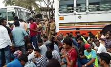 तारापूर अणुऊर्जा प्रकल्पाच्या वाहनांची स्थानिकांकडून तोडफोड