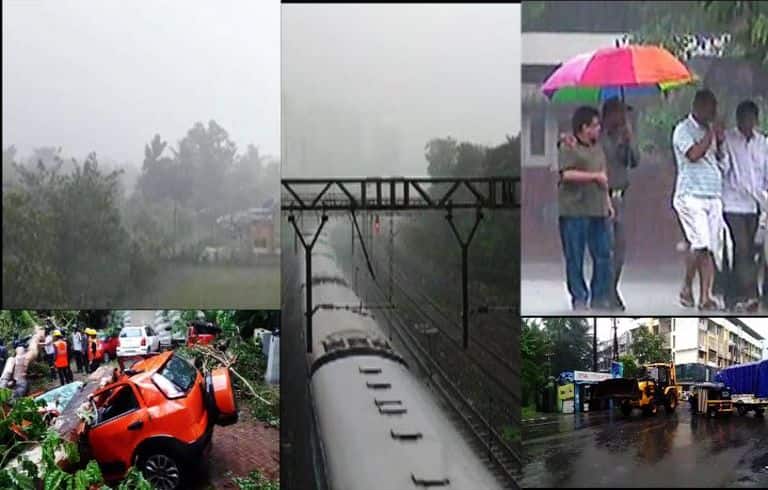 मुंबईसह कोकणात मुसळधार पावसाची हजेरी heavy rain in mumbai and konkan region latest updates मुंबईसह कोकणात मुसळधार पावसाची हजेरी