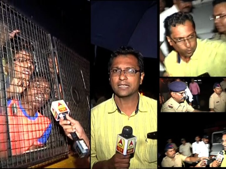 police lathicharge on adivasi students and stopped abp majha for coverage नाशिक पोलिसांची दंडुकेशाही, 'माझा'च्या चमूलाही धक्काबुक्की