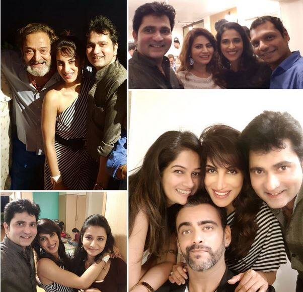 बिग बॉसमधील स्पर्धकांसोबत महेश यांच्या पत्नी मेधा मांजरेकर, कलर्स मराठीचे निखिल साने, आस्तादची गर्लफ्रेण्ड अभिनेत्री स्वप्नाली पाटीलही पार्टीला हजर होते