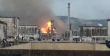 बीपीसीएल पेट्रोलियम प्लान्टमधील स्फोटानंतर आग धुमसतीच